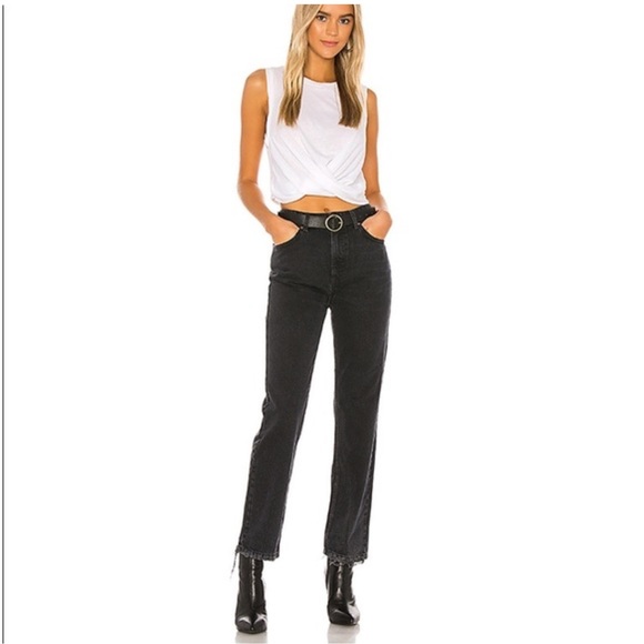 Free People Dakota Straight Leg Jean in Black Sz 29 - Picture 5 of 9